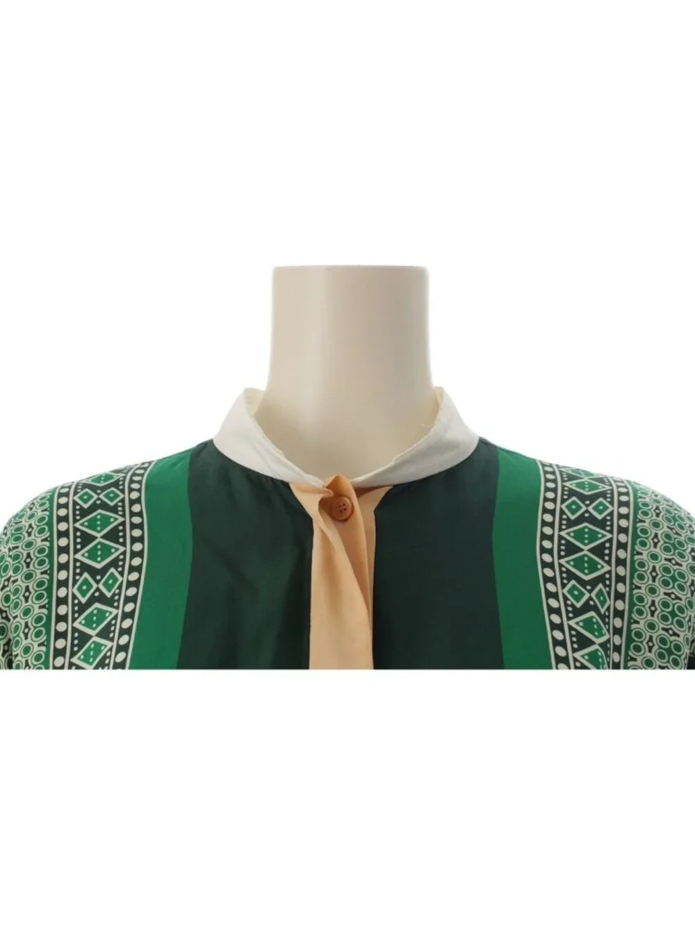 Celine Silk Phoebe Philo Runway Era All Over Pattern Dress Scarf Long Sleeve